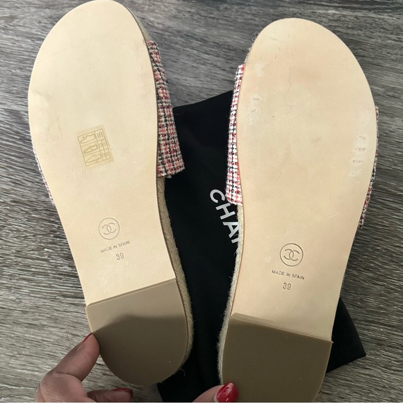 NEW CHANEL Tweed CC Slides size 39 EU/ 9 US (Brand New) - Picture 7 of 9
